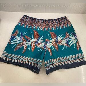 Vintage 80s 90s Hawaiian Print Shorts AOP Birds Of Paradise New Avenue Sz L EUC